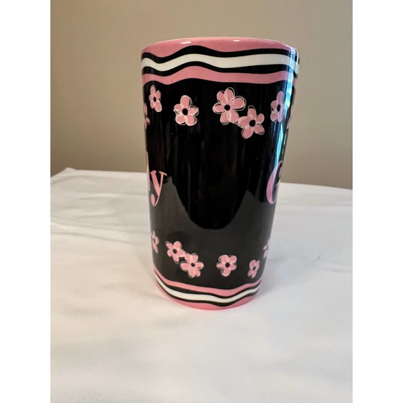 By‎ Ganz Girly Mug Black & Pink 6" - Picture 4 of 6